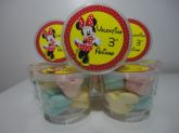Potinhos com marshmallow